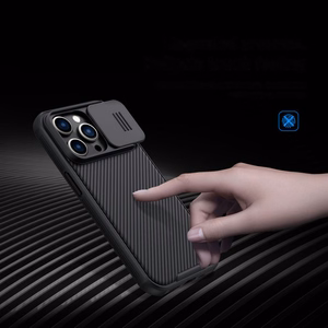 Dėklas Nillkin CamShield Pro Apple iPhone 14 Pro mėlynas