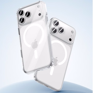 Benks magnetinis Crystal dėklas Iphone 17 Pro telefonui skaidrus (su kameros valdymo mygtuku)
