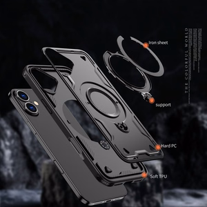 Hybrid Armor Trendy dėklas telefonui su MagSafe iPhone 16 Plus - juodas