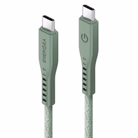 ENERGEA Laidas Flow USB-C - USB-C1.5m žalias/green 240W 5A PD Fast Charge