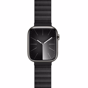 Crong Eclipse magnetinis eko odos dirželis, skirtas Apple Watch 44 / 45 / 46 / 49 mm, juodas