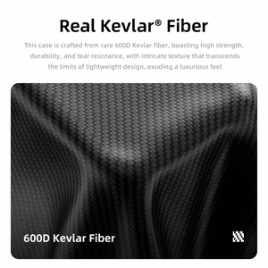 Rock Itin plonas Aramido pluošto Kevlar 600D dėklas Iphone 16 Pro juodas