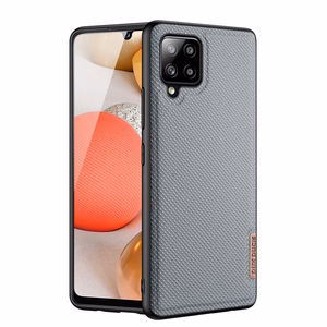 Dux Ducis Fino dėklas padengtas nailono medžiaga Samsung Galaxy A42 5G pilkas