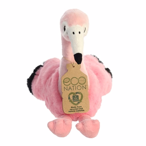 Eco Nation ekologiškas pliušinis flamingas, 24 cm