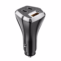 JELLICO automobilinis įkroviklis F15 PD 88,5W 2xUSB-C + 1xUSB QC3.0 Juodas