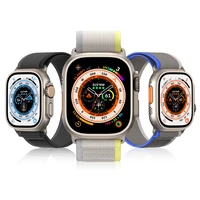 Sportinė Velcro juosta Apple Watch Ultra / 9 / 8 / 7 / 6 / SE / 5 / 4 / 3 / 2 / 1 (42, 44, 45, 49 mm) Dux Ducis juosta YJ versija - mėlyna-pilka