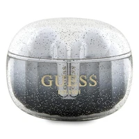 Guess Glitter Gradient TWS Bluetooth ausinės su ENC įkrovimo stotimi - juodos