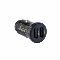 WEKOME WP-C40 Vanguard Series - automobilinis įkroviklis 2 x USB Fast Charging 15W (juodas / skaidrus)