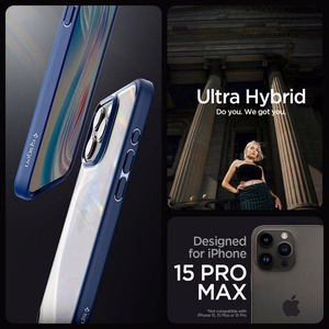 Spigen Ultra Hybrid dėklas iPhone 16 Pro Max telefonui – mėlynas