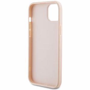 Karl Lagerfeld Kviltēts K Pattern dėklas telefonui iPhone 15 Plus / 14 Plus - rožinis