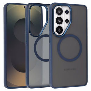 Liavec Soft Case Metal Frame for Samsung Galaxy S26 Ultra navy