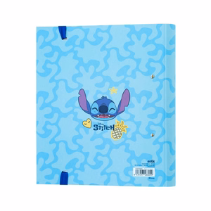 Disney Stitch Tropical A4 segtuvas su 2 žiedais ir elastine juostele