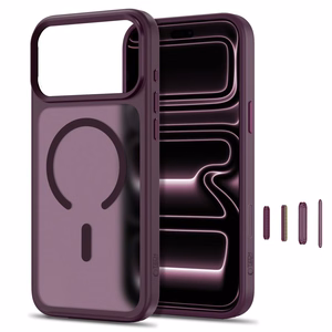 Tech-Protect Magmat MagSafe CC dėklas iPhone 18 Pro Max / 17 Pro Max, matinis bordo