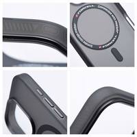 Dėklas telefonui FORCELL F-PROTECT Levels su dvigubo sluoksnio 4D technologija, karinio bandymo sertifikatu, suderinamas su MagSafe, skirtas IPHONE 16 PLUS dūminis juodas