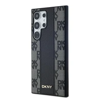 DKNY Odinis langeliais raštuotas magnetinis dėklas Samsung Galaxy S24 Ultra - juodas