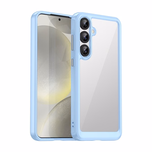 Kosminės erdvės dėklas su geliniu rėmeliu Samsung Galaxy S25+ - mėlynas