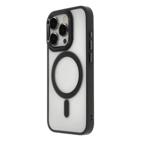 Satin Elegant magnetinis dėklas telefonui iPhone 15 Pro Max 6,7" juodas