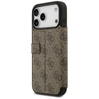 Guess Book 4G Metal Logo dėklas telefonui iPhone 17 Pro Max - rudas