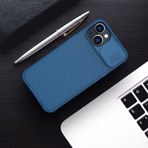Nillkin CamShield Pro dėklas iPhone 14 Plus šarvuotas dėklas su kameros apsauga mėlynas