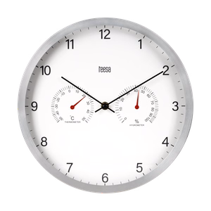 30 cm wall clock with thermometer and hygrometer
