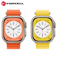 FORCELL F-DESIGN FA12 laikrodžio dirželis APPLE laikrodžiui 42 / 44 / 45 / 49 mm geltonas