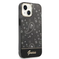 Guess GUHCP14MHGBNHK iPhone 14 Plus 6.7 "juodas/juodas kietas dėklas Bandana Paisley