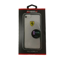 Ferrari kietas dėklas FEHCRFP7BK iPhone 7/8 /SE 2020 / SE 2022 permatomas/juodas