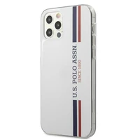 US Polo USHCP12MPCUSSWH iPhone 12/12 Pro 6,1" dėklas telefonui - baltas Tricolor Collection