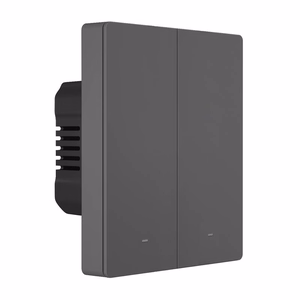 SONOFF M5-2C-80 išmanusis Wi-Fi sieninis jungiklis (2 kanalų, rėmeliui, grafito)