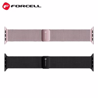 FORCELL F-DESIGN FA14 magnetinis nerūdijančio plieno dirželis APPLE laikrodžiui 38 / 40 / 41 mm rožinis