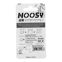 Adapterių rinkinys Nano SIM/Micro, Micro SIM ir Nano/SIM (NOOSY 3in1) juodas