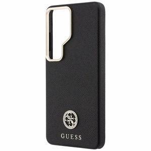 Guess dėklas Rhinestone Round Logo MagSafe for Samsung Galaxy S26 Ultra juodas