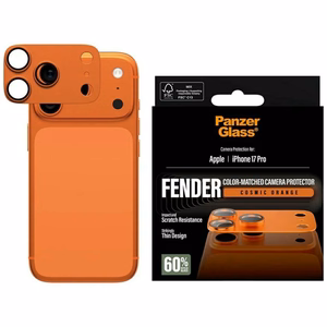 PanzerGlass Fender kameros apsauginis grudintas stiklas iPhone 17 Pro - oranzinis