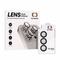Temperuotas stiklas Tel Protect 3D objektyvo kamerai Samsung Galaxy S23 - juodas (3 vnt.)