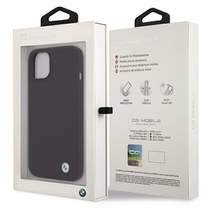 BMW Silicone Signature dėklas telefonui iPhone 13 mini - juodas