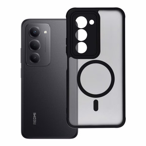 FULL MATTE MAG COVER dėklas telefonui suderinamas su MagSafe Xiaomi Redmi 15 4G / 5G (171,1mm) juoda