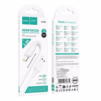 Kabelis USB A į Lightning Hoco 2,4A 1 m X120 baltas