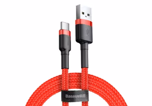 Baseus Cafule USB-A / USB-C QC 3.0 3A 0.5 m cable - red