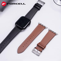 FORCELL F-DESIGN FA20 ekologiškos odos dirželis APPLE laikrodžiui 38 / 40 / 41 mm juodas