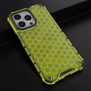 Honeycomb Case šarvu dangtelis su TPU buferiu iPhone 13 Pro žalias