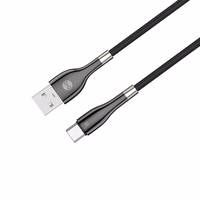 "Forever Sleek" kabelis USB - USB-C 1,0 m 3A juodas