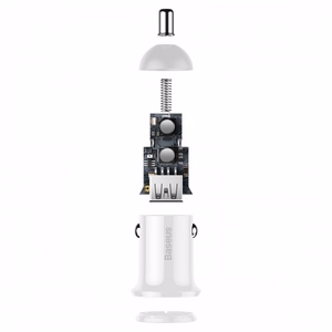 Baseus automobilinis įkroviklis Grain Pro 2x USB 4,8A baltas
