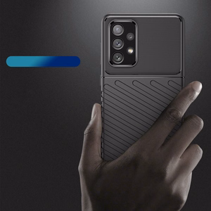 Thunder dėklas telefonui lankstus šarvuotas dėklas Samsung Galaxy A73 juoda