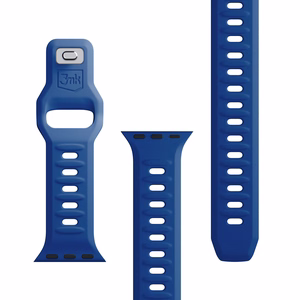 42/44/45/46/49 mm Blue (big) - 3mk Silicone Watch Strap for Apple