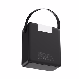 Внешний аккумулятор Wozinsky W8-B 100000mAh 30W, 2xUSB-A, 2xUSB-C, с фонариком, черный