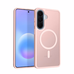 Crong Hybrid Matte Magnetic MagSafe dėklas, skirtas Samsung Galaxy A57, rožinis