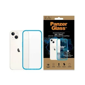 PanzerGlass ClearCase antibakterinis dėklas telefonui su Military Grade sertifikatu iPhone 13 / 14 / 15 - permatomas mėlynas