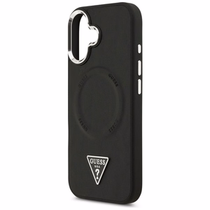 Guess Trikampio logotipo magnetinis dėklas iPhone 17 - juodas