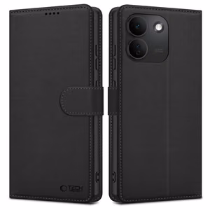 Tech-Protect Wallet dėklas-piniginė, skirtas Xiaomi Redmi Note 17 Pro Max 5G – matinis juodas