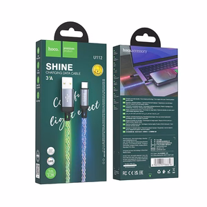 Kabelis USB A į USB C Hoco 3A 1 m U112 pilkas